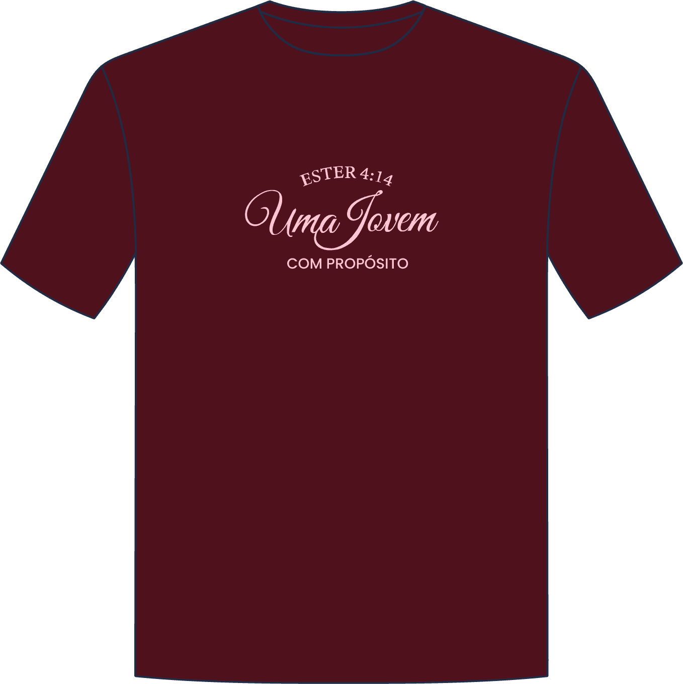 Camiseta oficial Uma Jovem com Propósito — frente